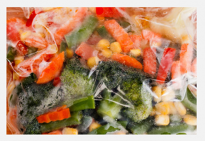 food in plastic packaging